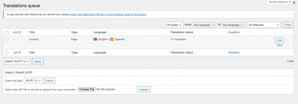 Translations Queue